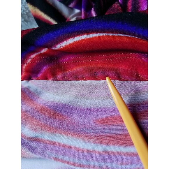 Womens Dress Size XL Retro Sleeveless Flowy Artsy Psychedelic Boho Hippie - Picture 9 of 10